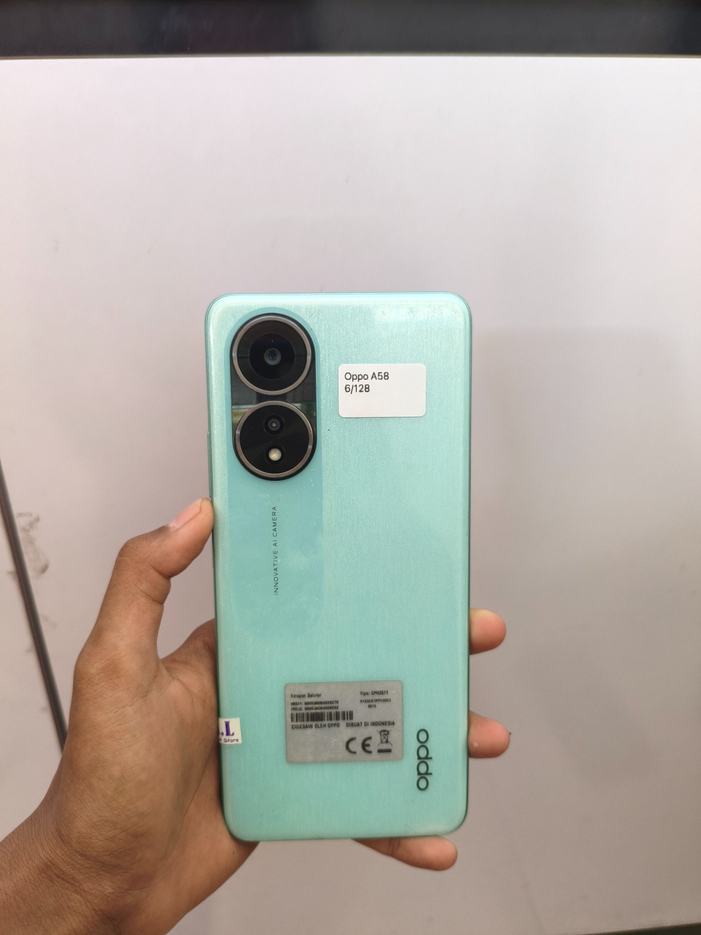 Oppo a58 6/128 GB Second Hp+Cas
